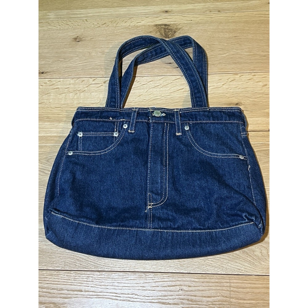 Vtg Levi's 501 Denim Tote Bag Style Purse Size Label on Back Retro Hippie Clean